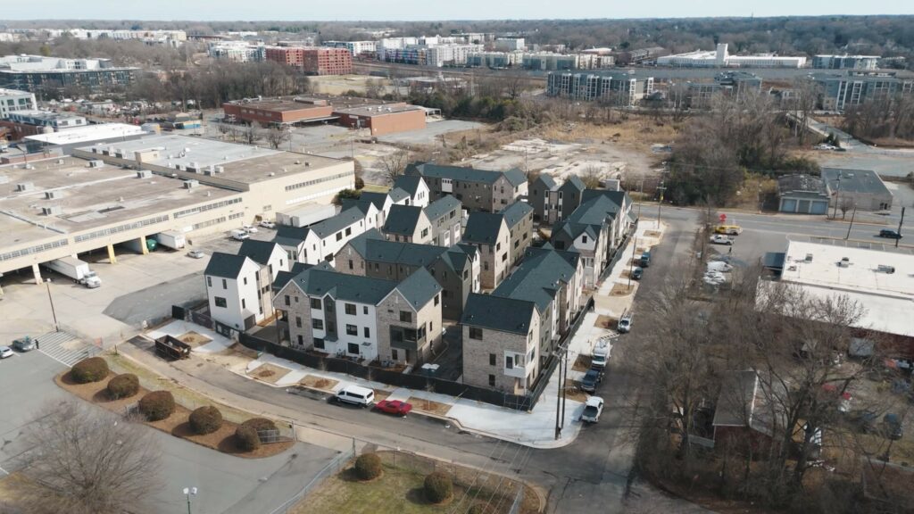 The Collection at North Tryon, modern townhome construction, cost-effective residential floor plan, BTR market trends