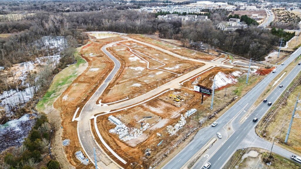 Holly Grove, single-family home design, Red Cedar Construction team meeting, construction equipment
