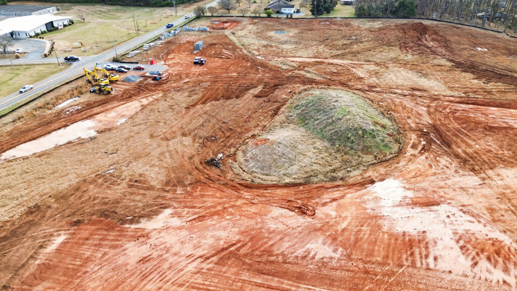 Long Farm, Holly Grove townhome development Charlotte, cost-effective residential floor plan, construction equipment