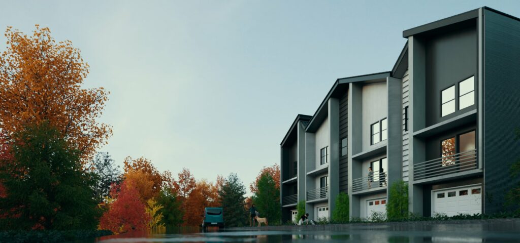 Village Grove, luxury rental townhome floor plan, proven floor plan design, Red Cedar Charlotte location map