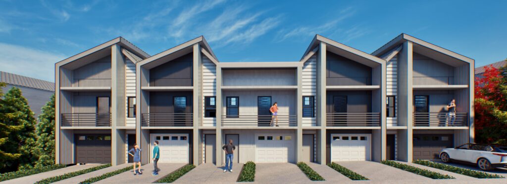 Village Grove, townhome community construction, Pines at Paw Creek Charlotte, cost-effective residential floor plan